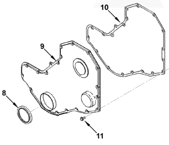 Cummins 4B and 6B Front Cover Gasket 3918673 image 0